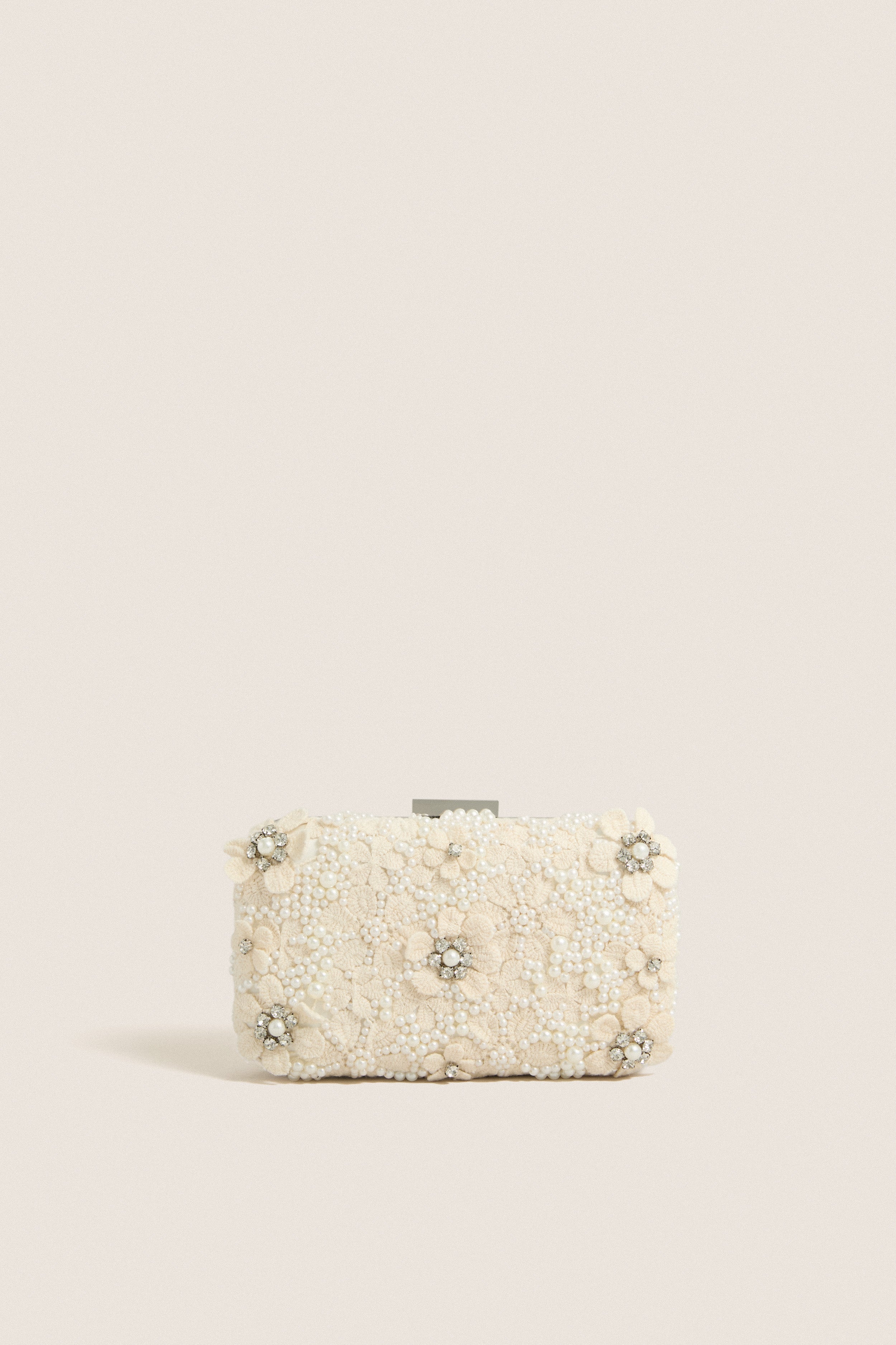 Ivory Beth Encrusted Clutch