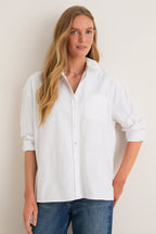White Oxford Adair Boyfriend Shirt