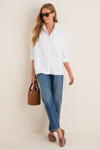 White Oxford Adair Boyfriend Shirt