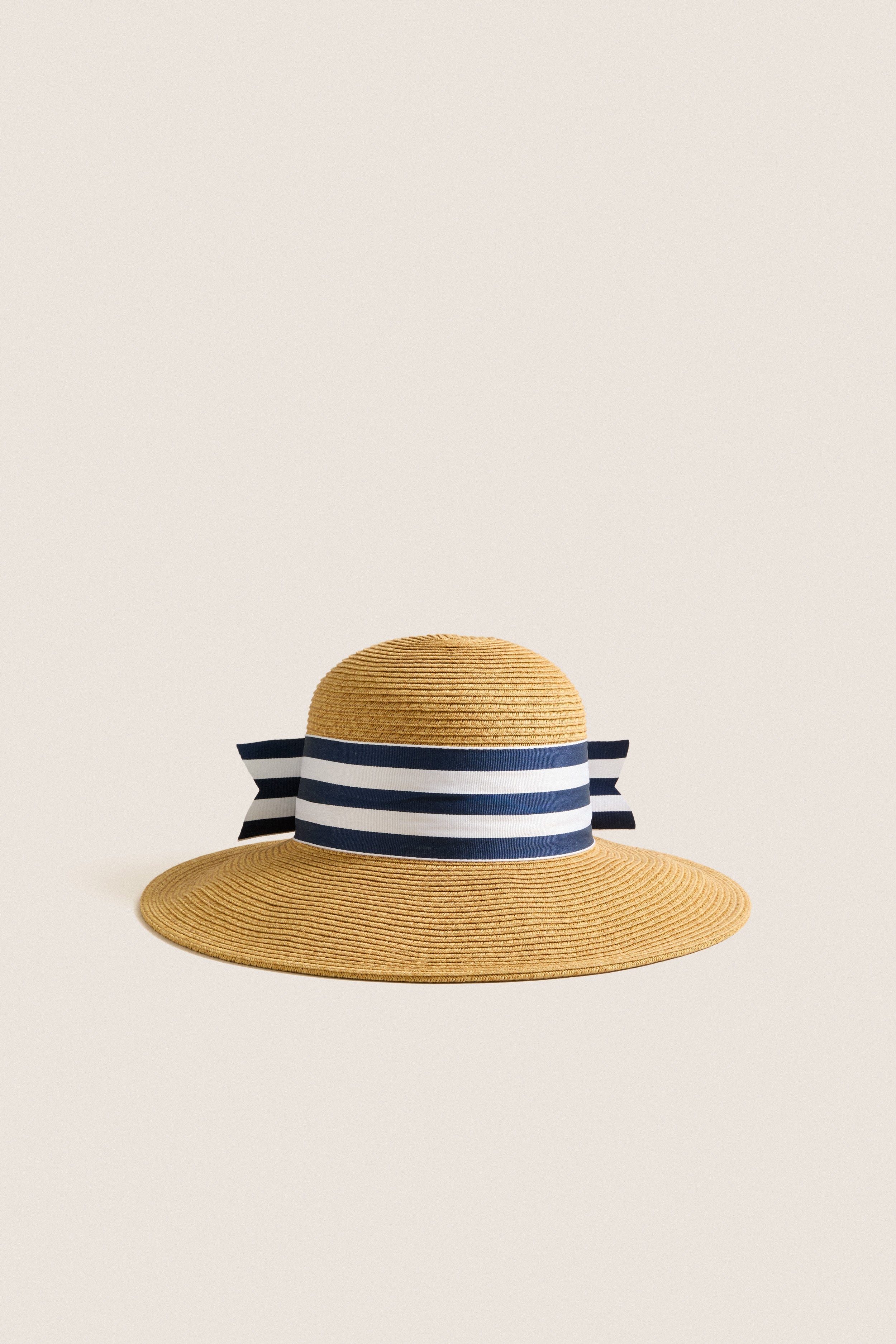 Exclusive Striped Packable Wide Bow Sunhat