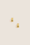 Gold Infinity Huggie Earrings