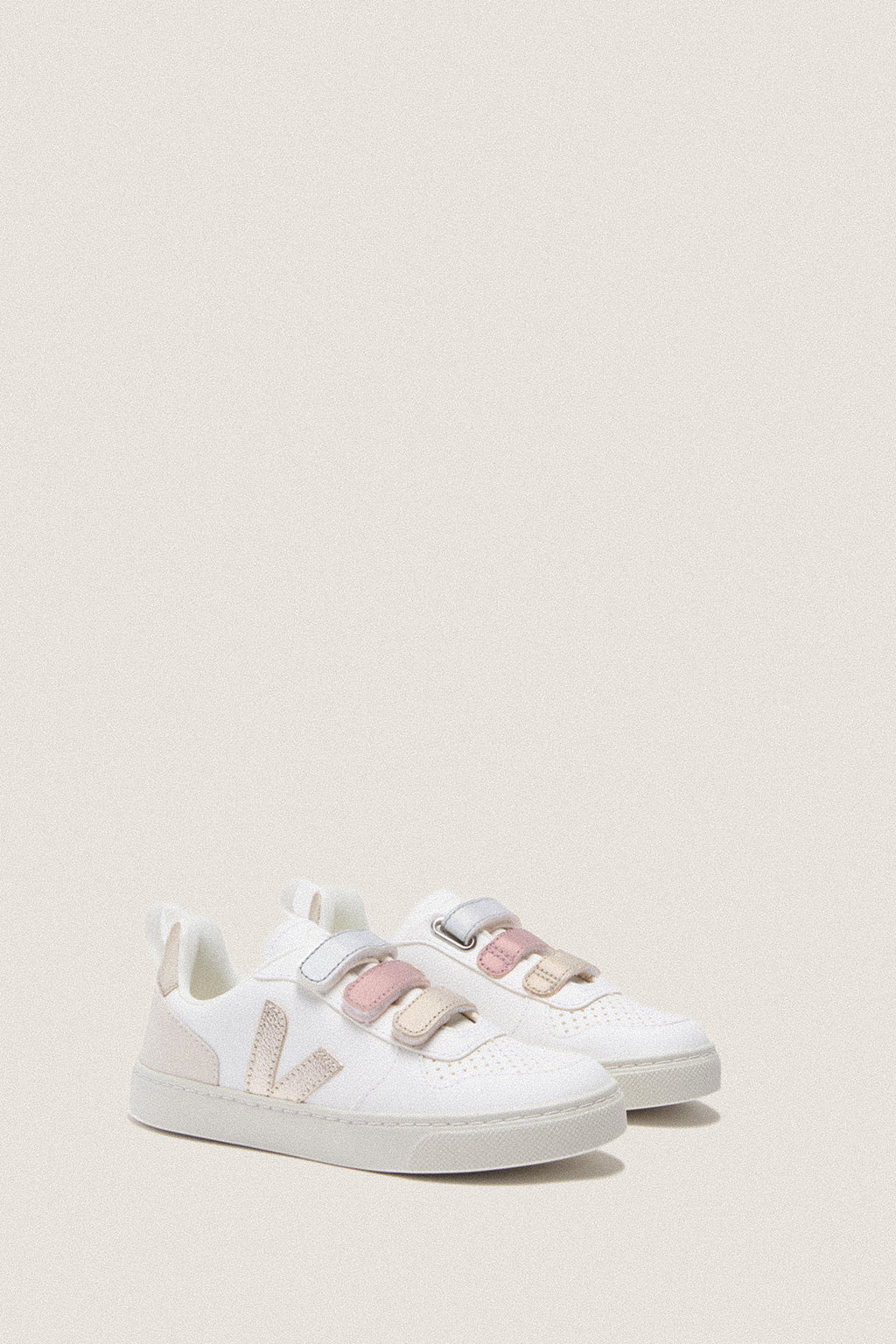 Kids Multicolor Extra White Shiny Small V-10 Sneakers