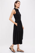 Black Mikaela Midi Dress