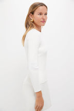 Ivory Alden Ribbed Crewneck