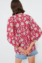 Red Zinnia Charlie Top