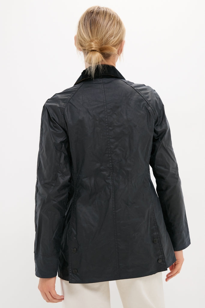 Navy Beadnell Wax Jacket