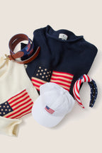 American Flag Needlepoint Belt