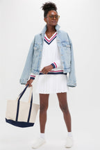 Americana Cable Turner Pullover