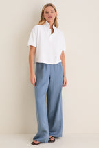 White Pique Holmes Boyfriend Polo