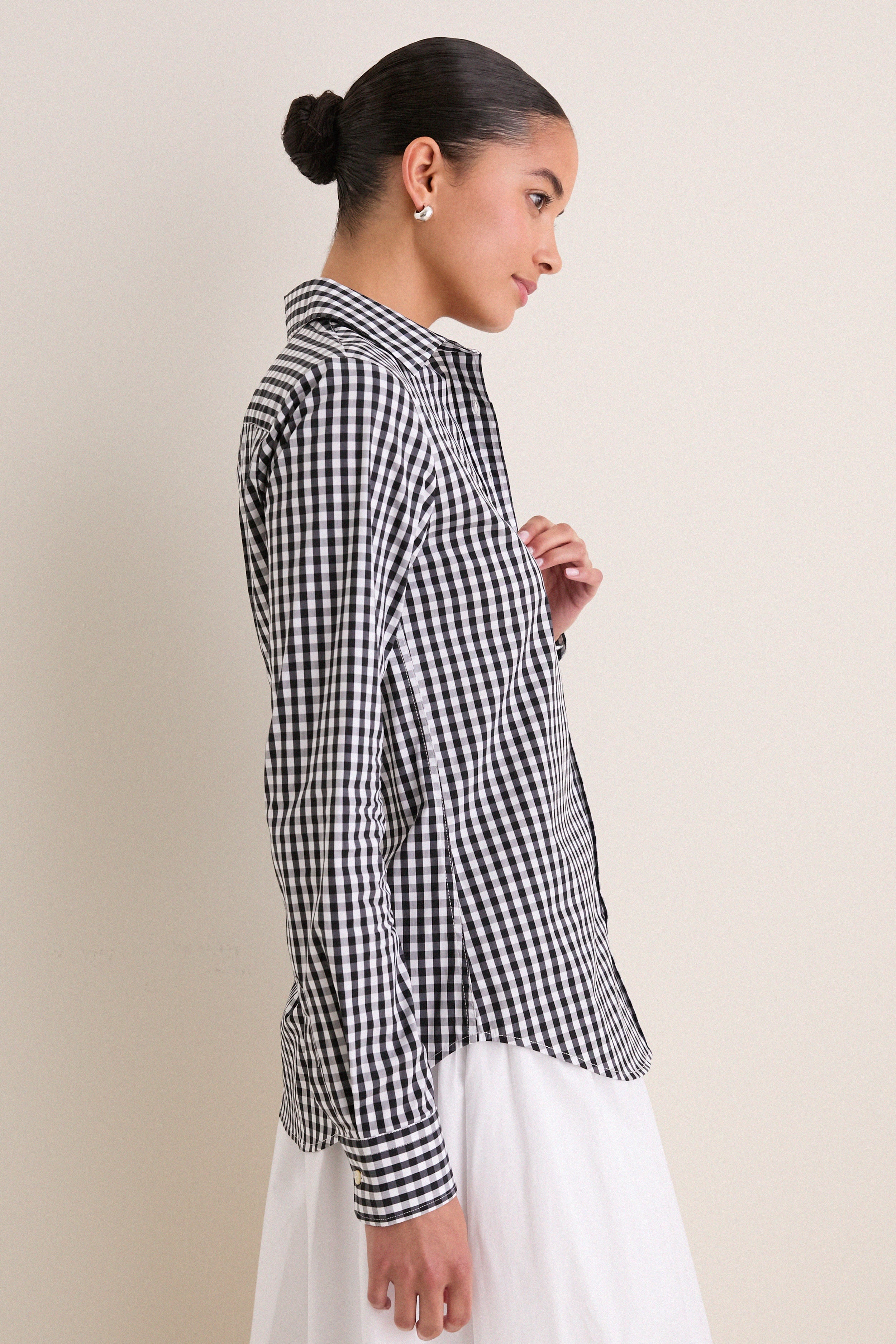 Black Gingham Long Sleeve Icon Shirt