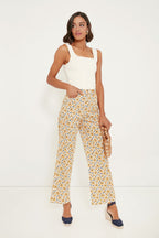 Sharon's Flowers Gold Everyday Pant