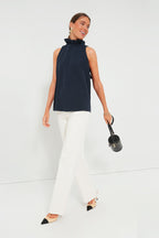 Navy Mason Top