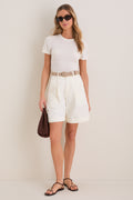 Ivory Cashmere Silk Katie Tee