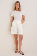 Ivory Cashmere Silk Katie Tee