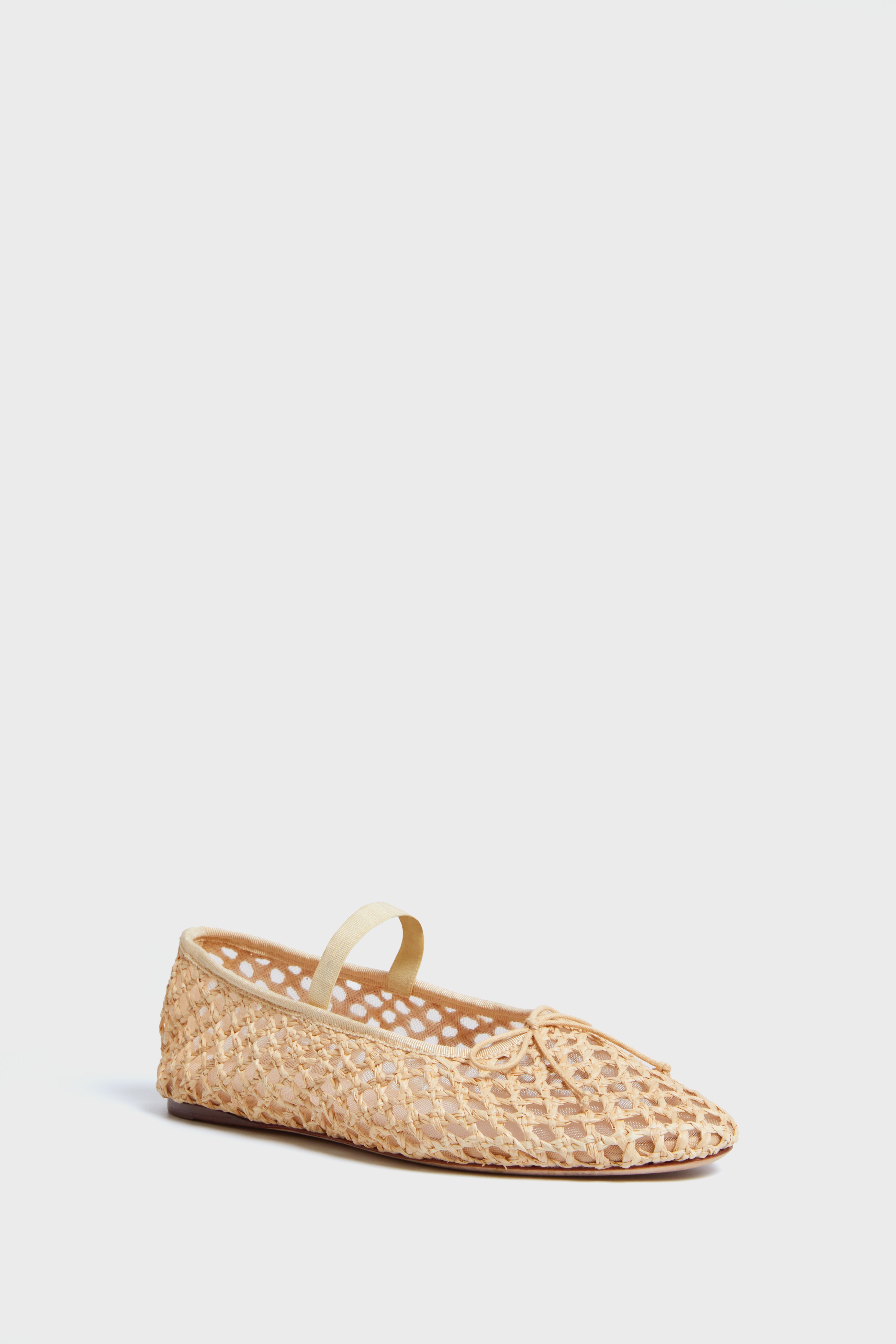 Natural Crochet Raffia Leonie Flats
