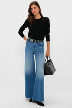 Black Cashmere Crewneck Sweater