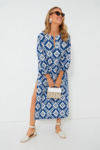 Blue Dorcas Kaftan