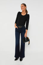 Black Vesty Long Sleeve Crewneck