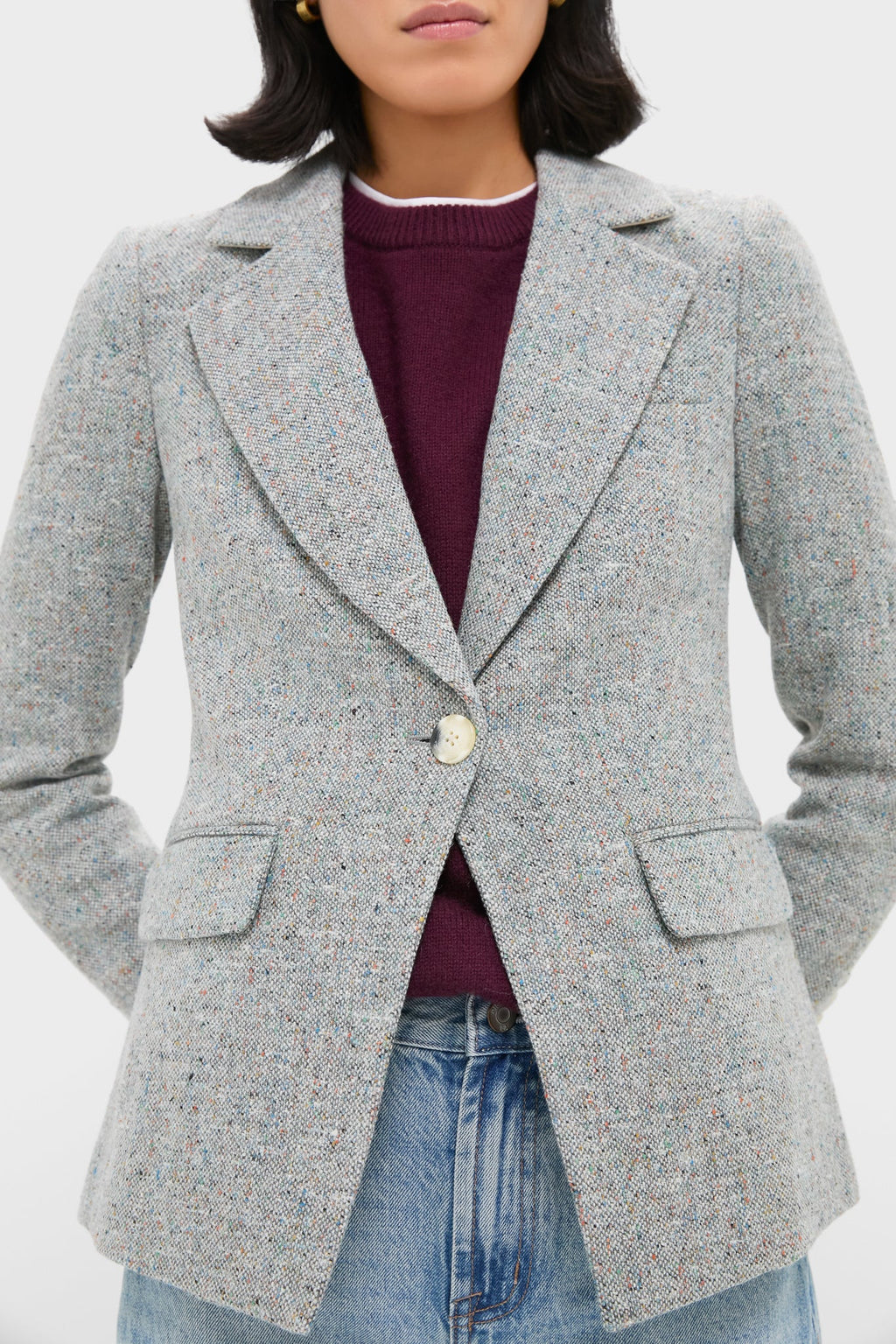 Antique Blue Melange Healy Dickey Jacket