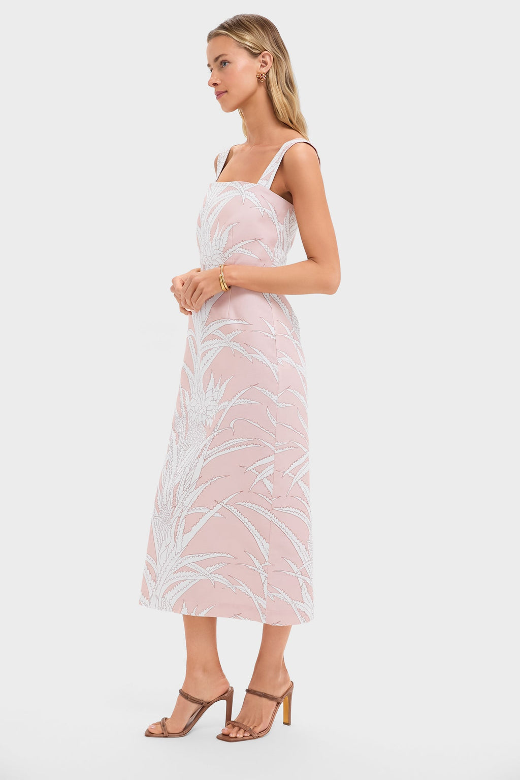 Pink Pineapple Long Slip Dress