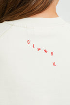 Cream with Bright Poppy Oui Sweatshirt