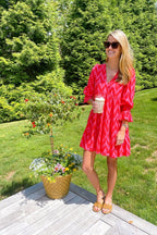 Hot Pink Ikat Kenzo Dress