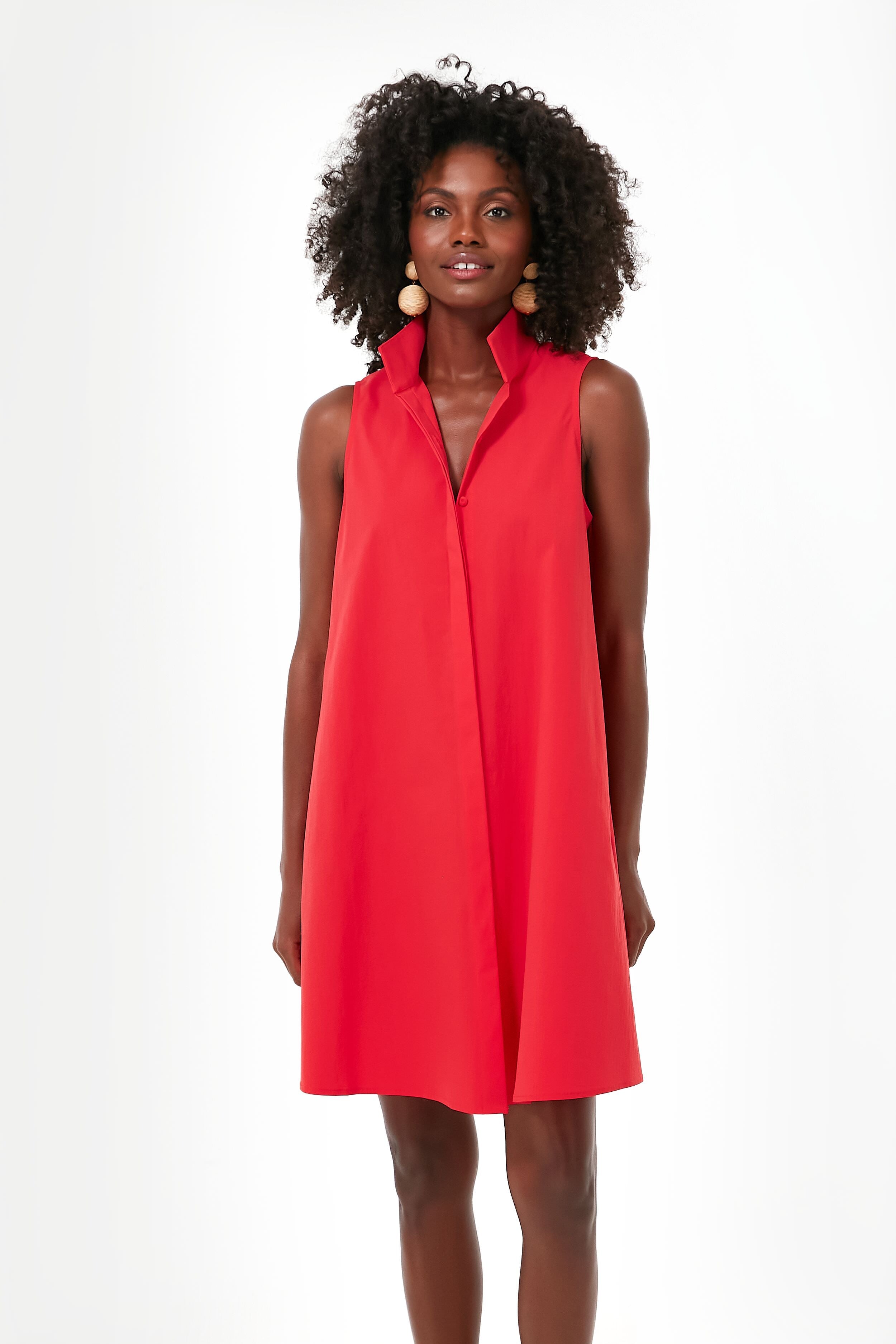 Poppy Red Sleeveless Charlie Dress