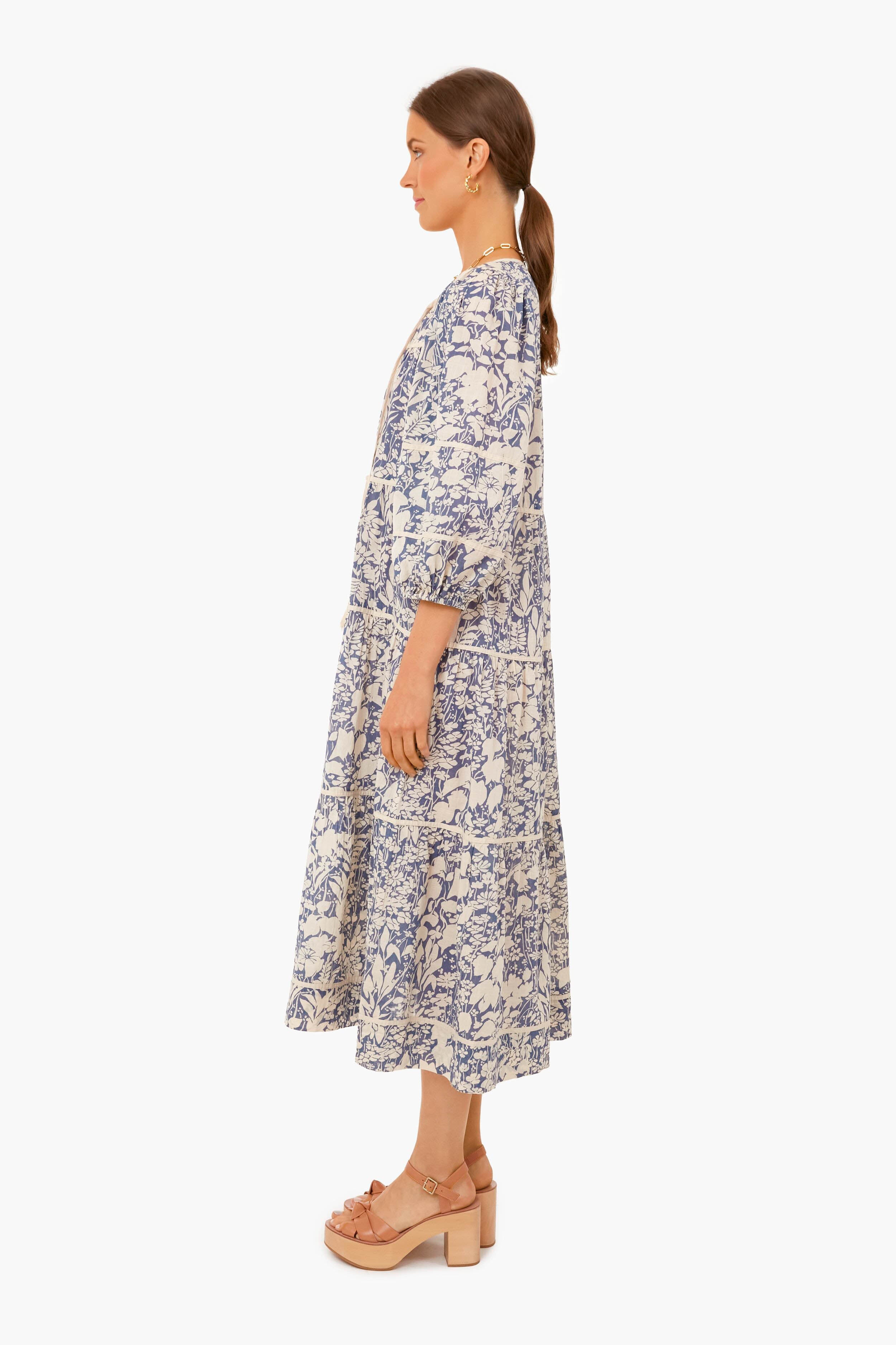 Tassel Tie Blouson Dress
