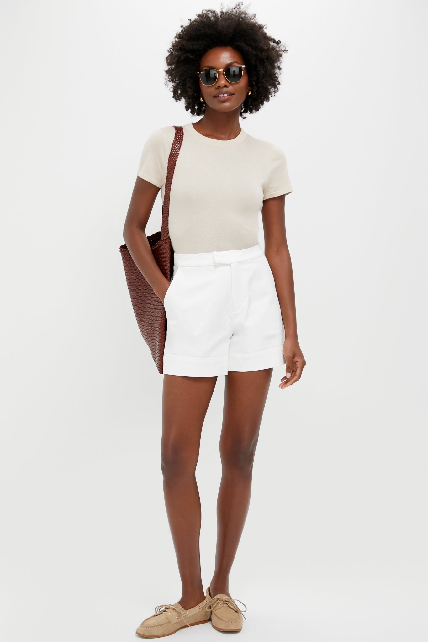 White Ruth Shorts