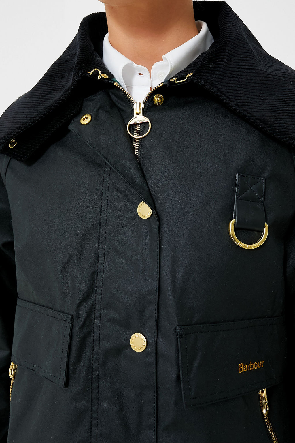 Black and Sage Tartan Catton Wax Jacket