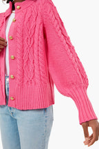 Hot Pink Cotton Colette Cardigan