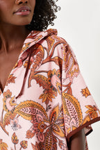Sunset Chintz Terrycloth Coverup