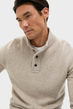 Oat Cashmere Wool Button-Up