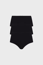 Black Classic High Rise Bikini 3 Pack