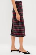 Baroque Tartan Gwyneth Midi Skirt
