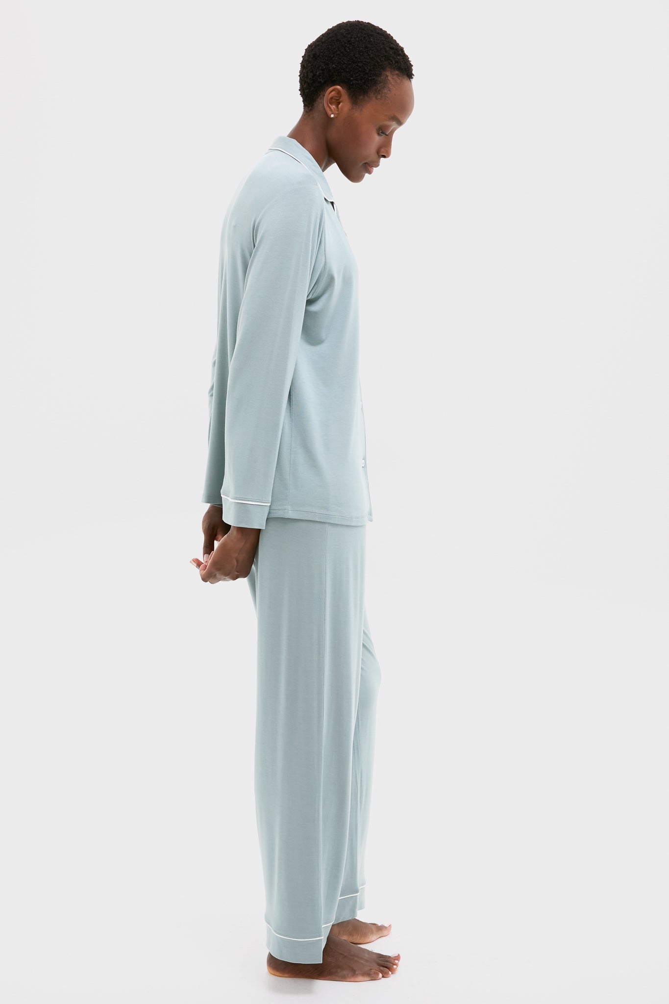 Lead and Ivory Gisele Long PJ Set