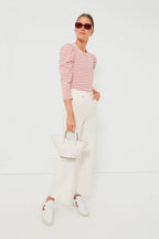 Red Striped Vesty Long Sleeve Crewneck
