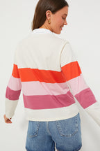 The Poppy Blush Raspberry Colorblock Rugby