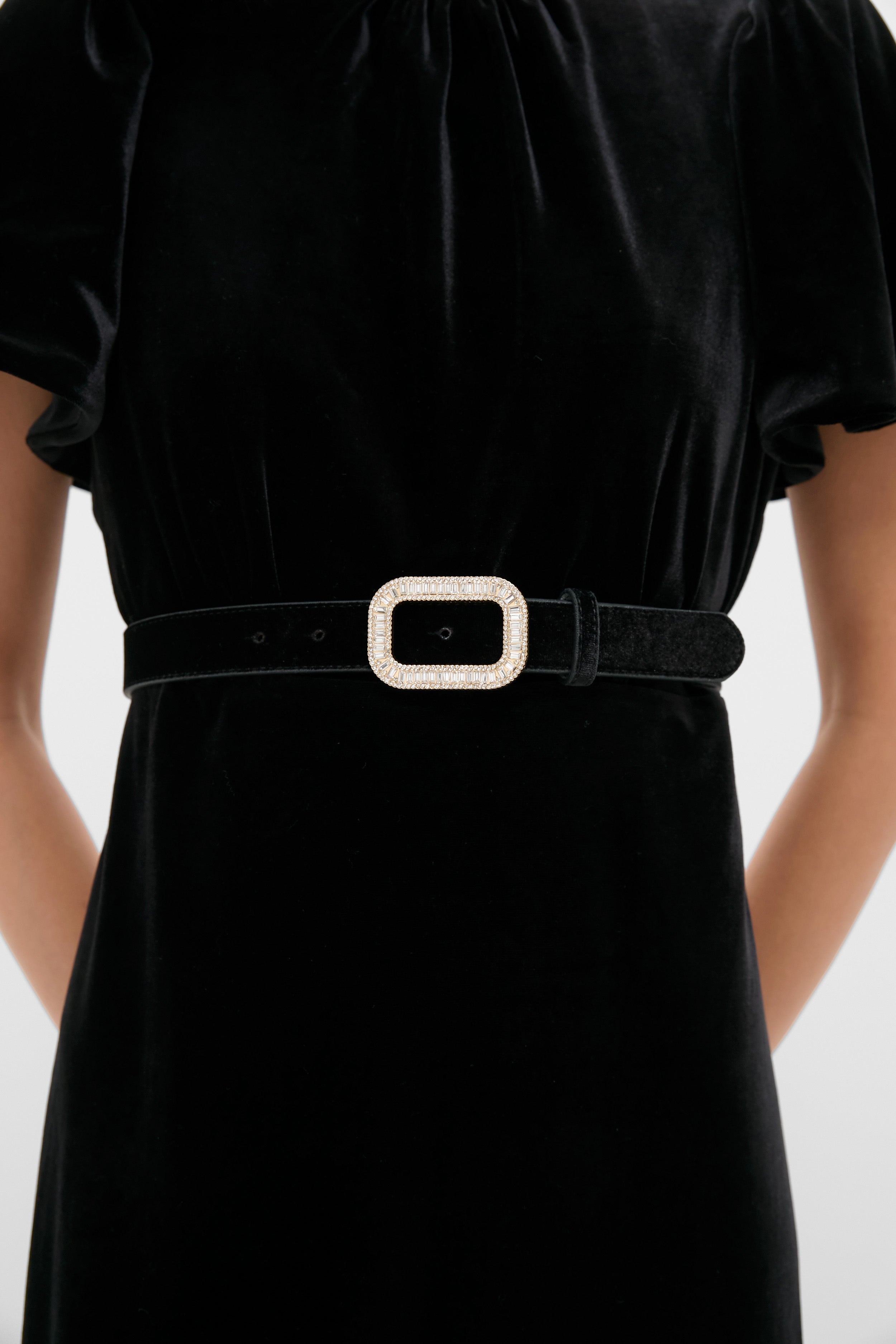 Black Velvet Waist Belt