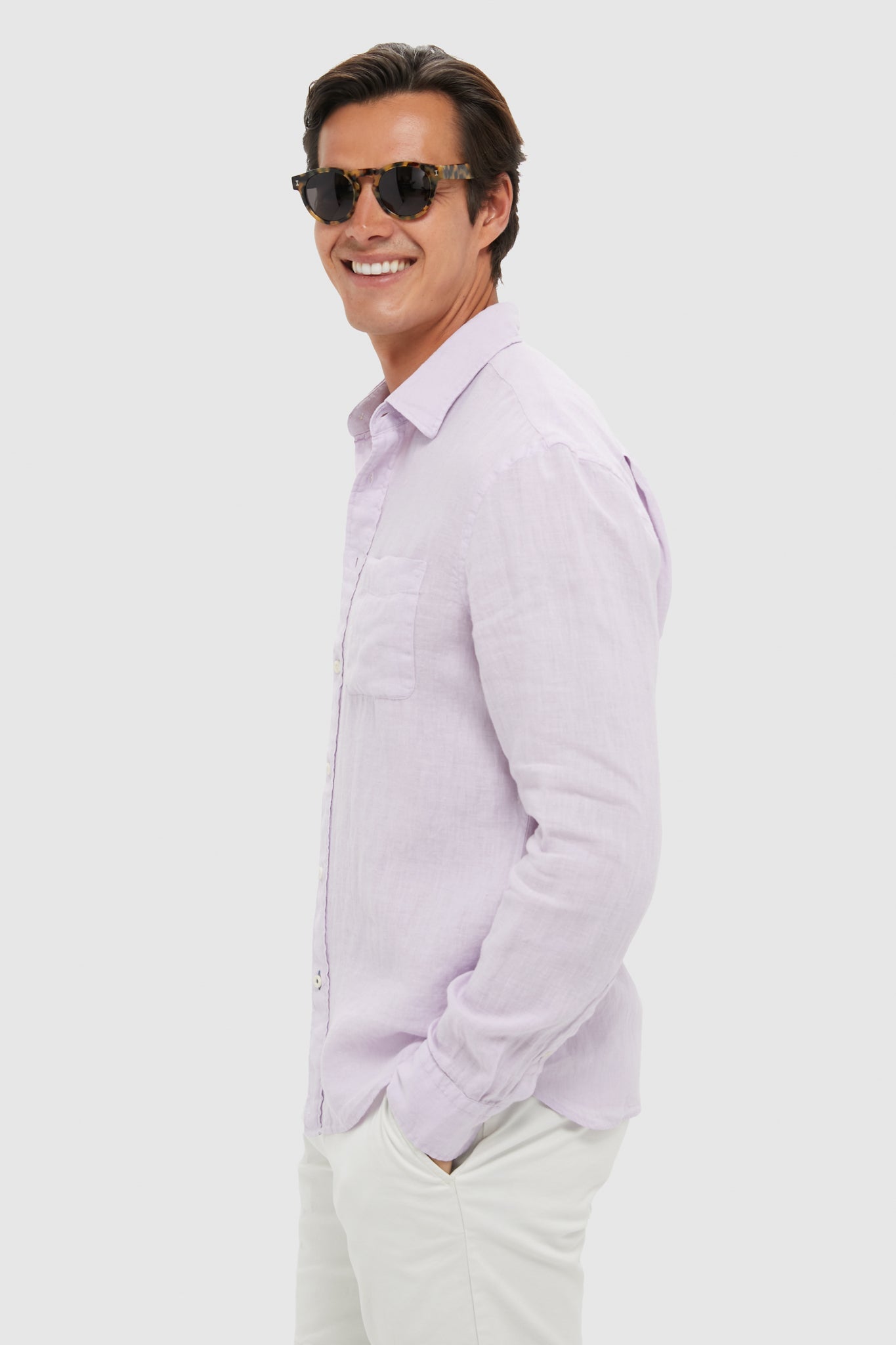 Wisteria Laguna Linen Shirt
