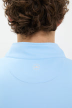 Pale Blue Perth Birdseye Performance Quarter-Zip