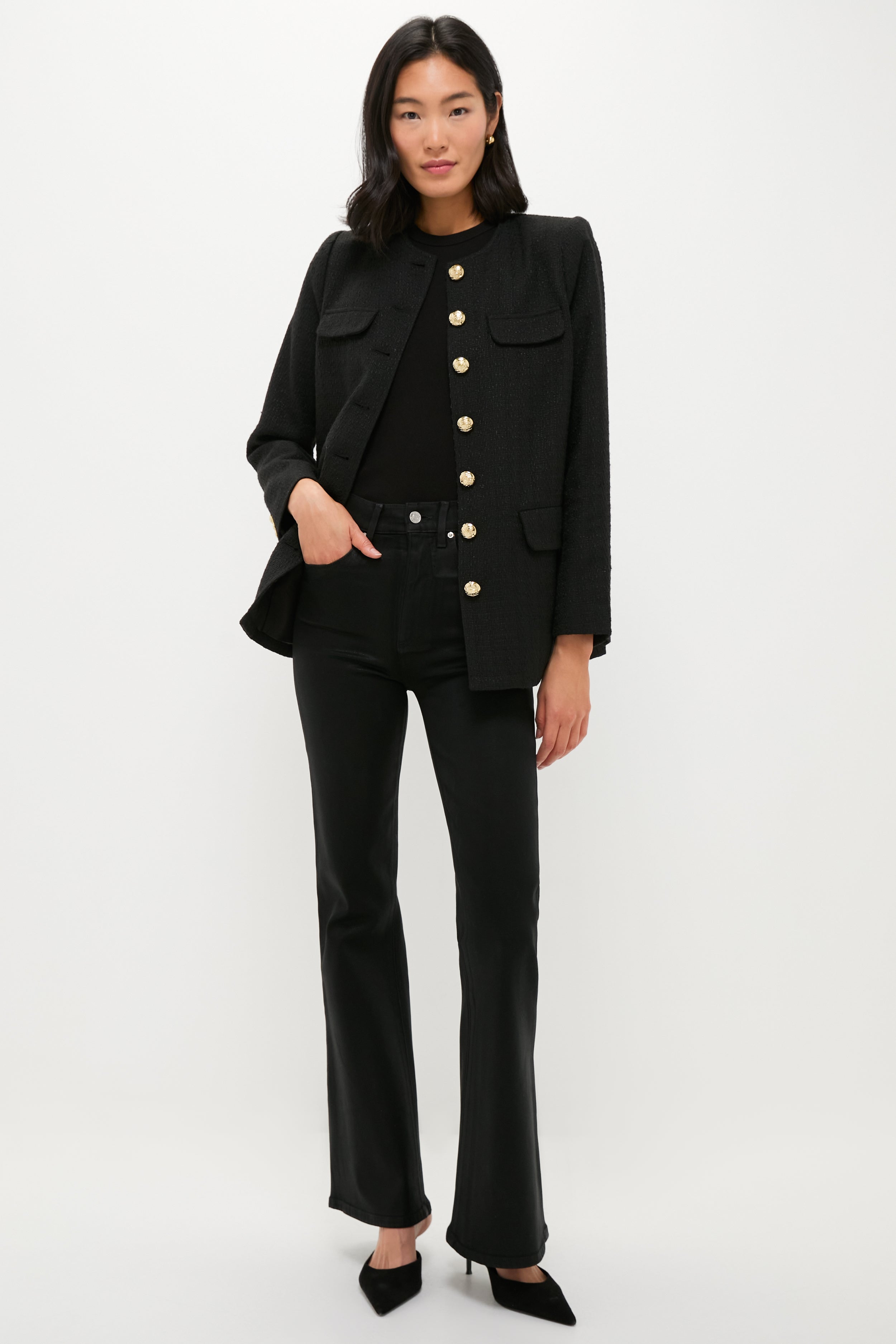 Black Tweed Jennings Jacket