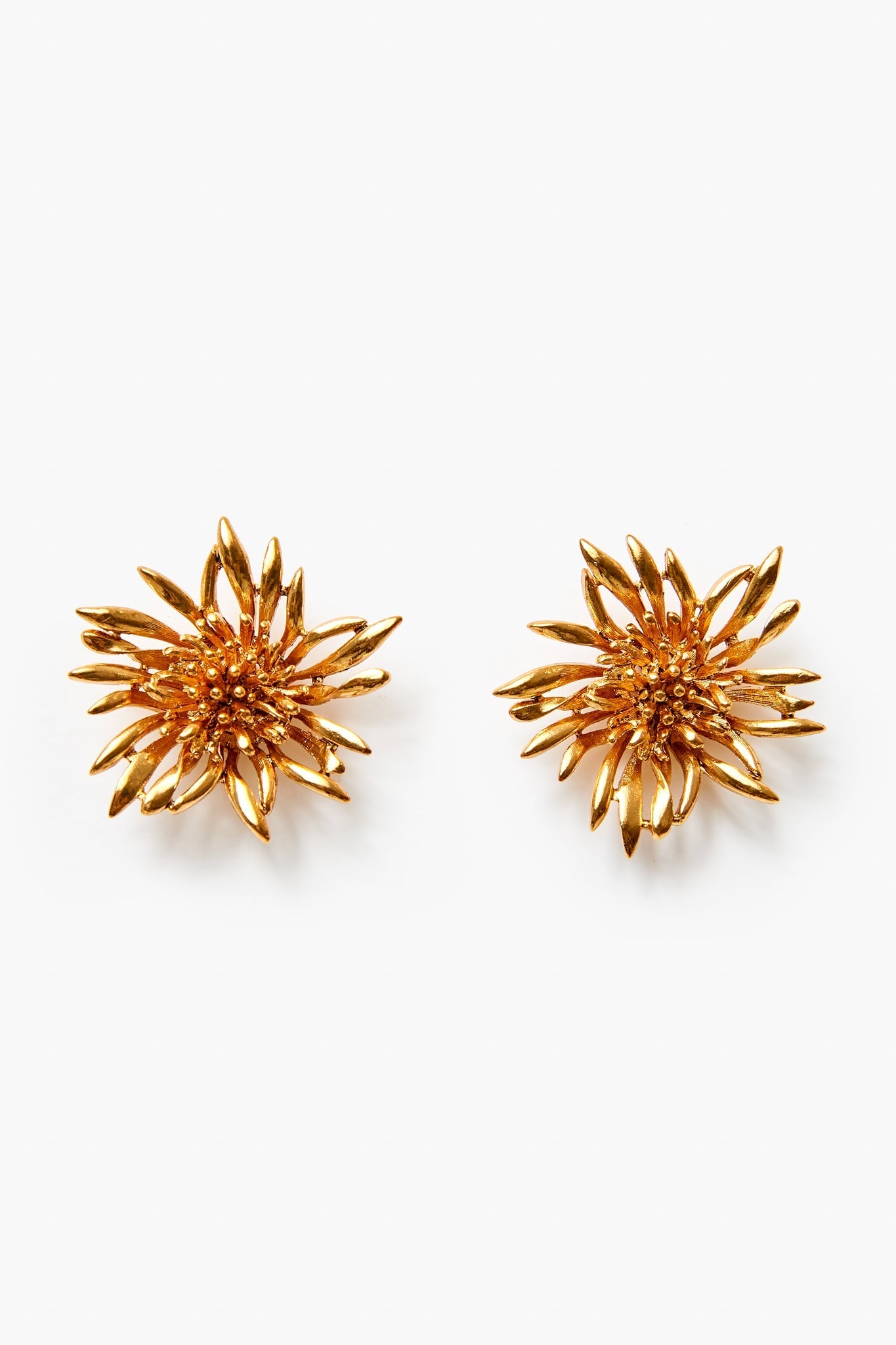 Gold Dahlia Earrings