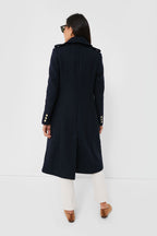 Navy Inverraray Wool Coat