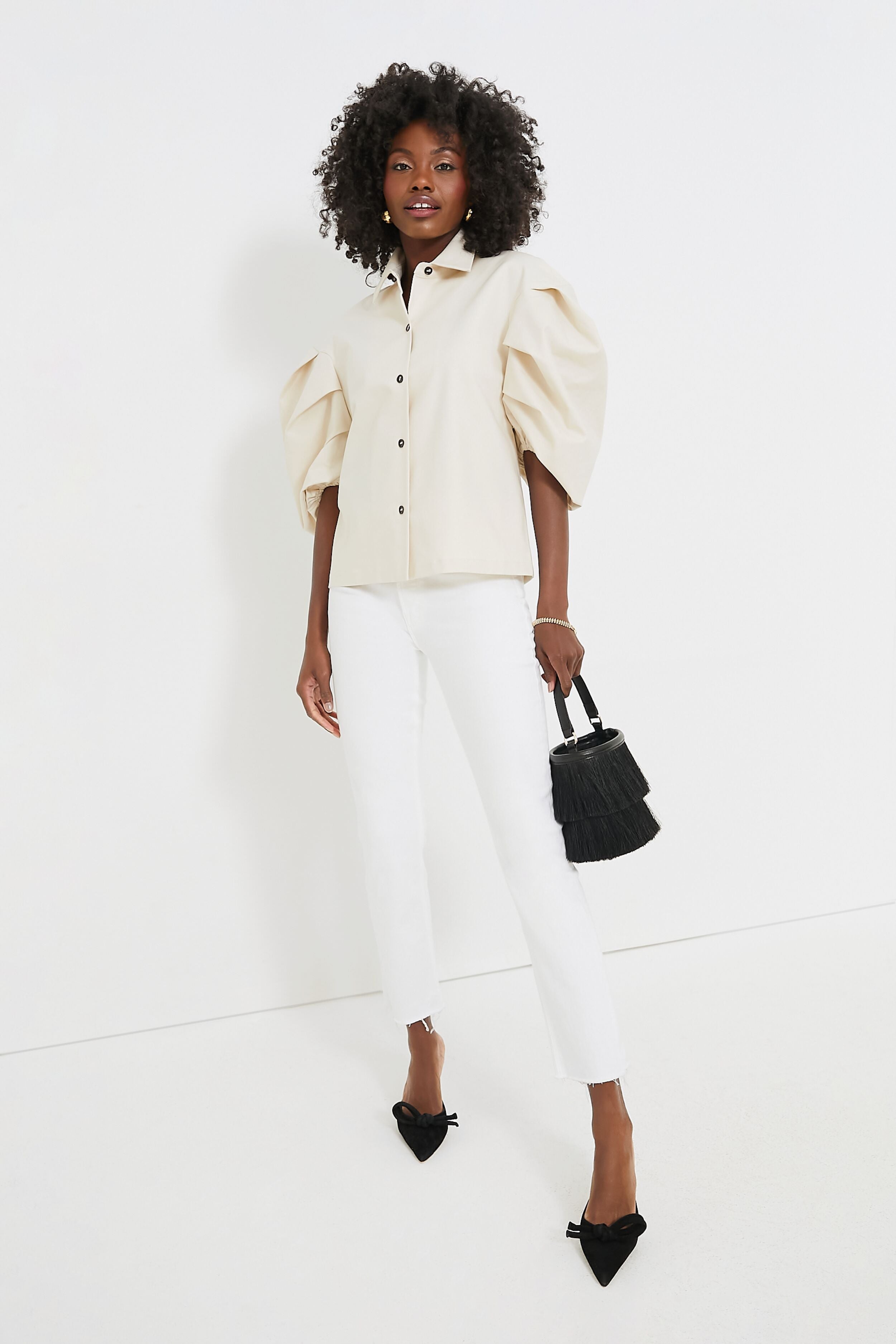 Cream Sady Top