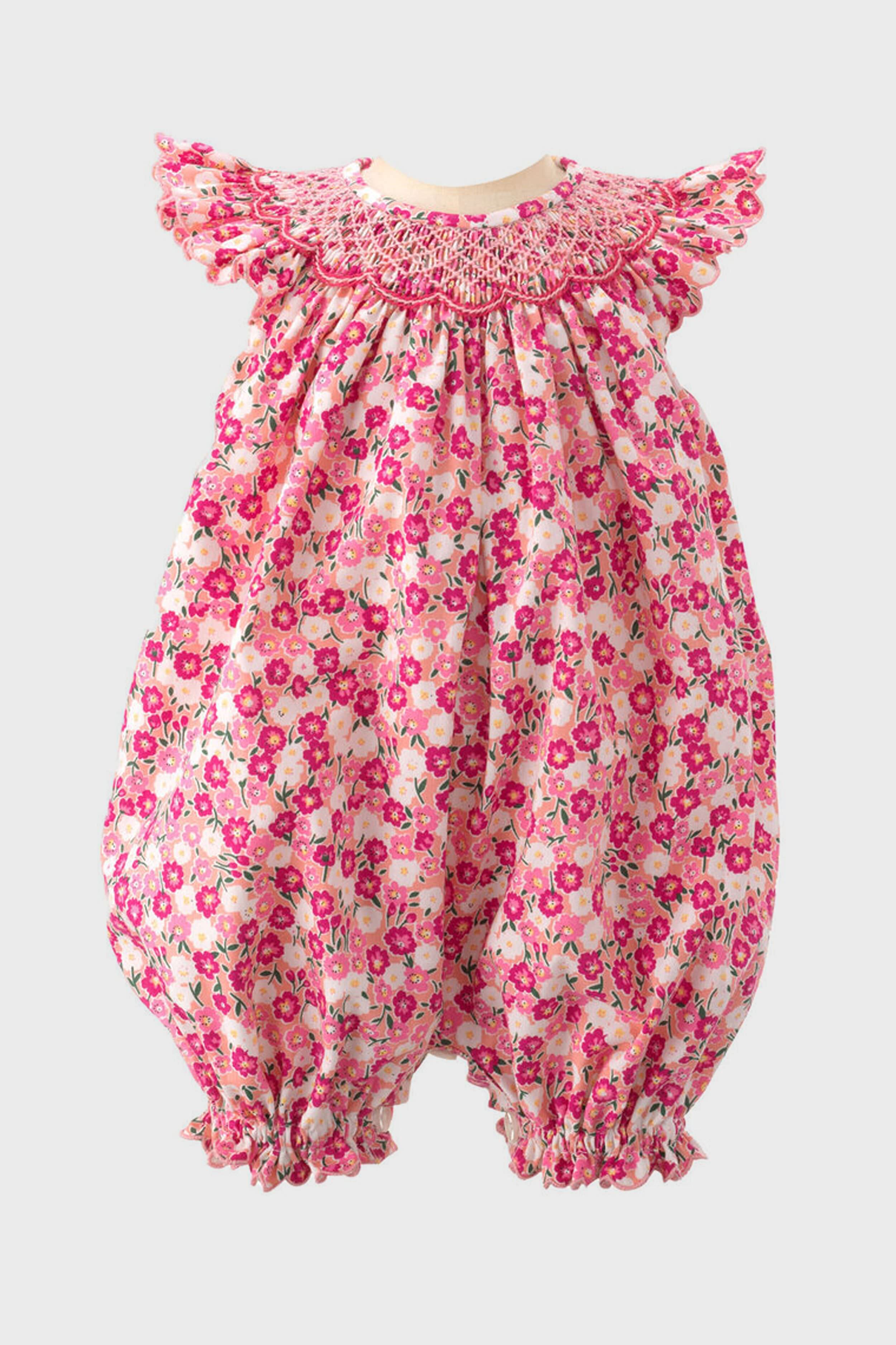 Carnation Smocked Babysuit