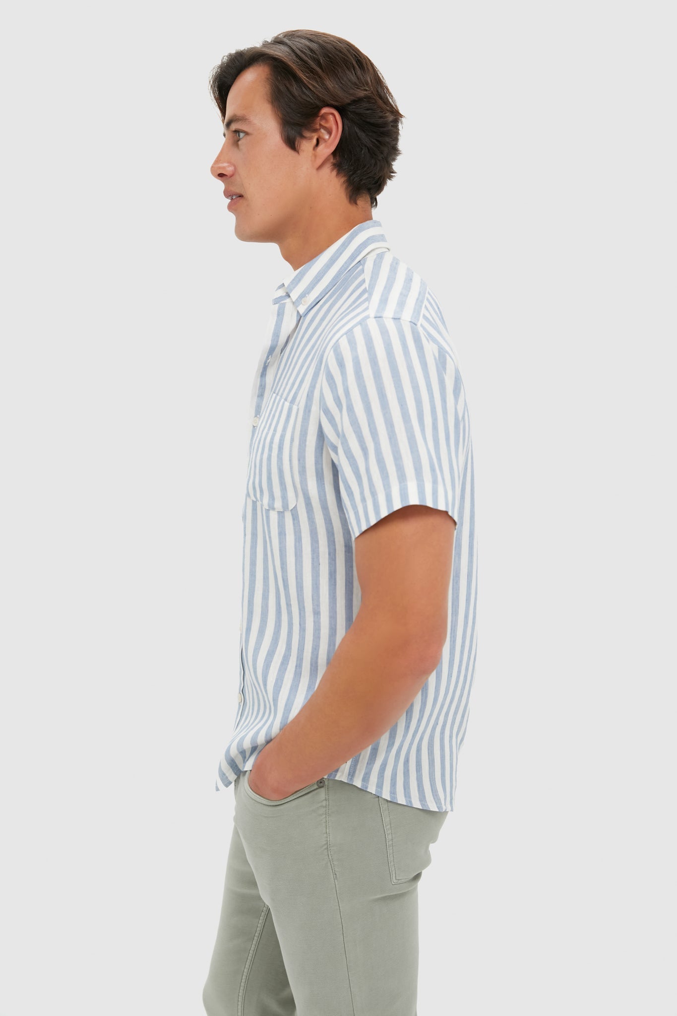 Light Blue Stripe Costa Shirt
