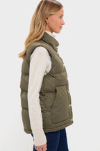 Olive Green Inez Puffer Vest