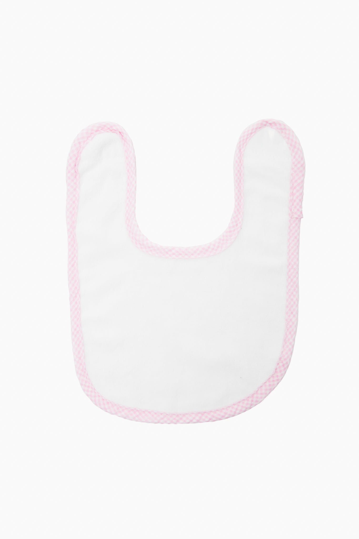 Pink Gingham Infant Bib