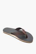 Men's Brown Classic Rubber Single Layer Arch Support Sandal